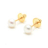 Pendientes perla redonda Oro 18k