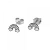 Pendientes arco iris mini plata