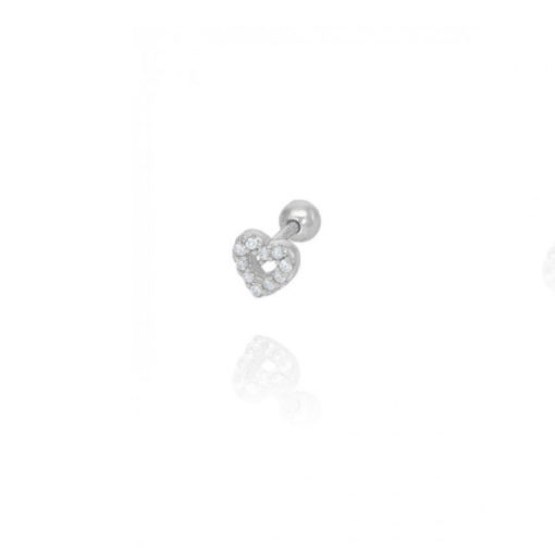 Pendientes plata de ley mini corazon