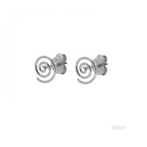 Pendiente Mini espiral plata de ley