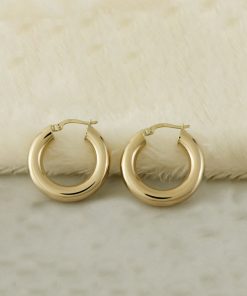 Aros Oro 18k redondo 15 mm