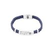 Pulsera y collar papa acero azul