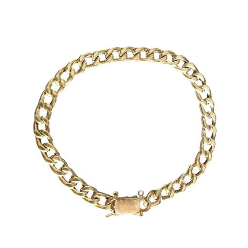 Pulsera barbada 18K 22 cm