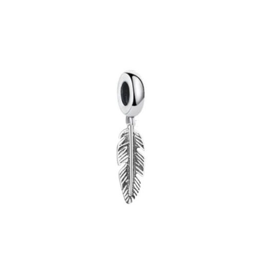 Charm plata pluma.