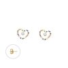 Pendientes plata corazon piedras