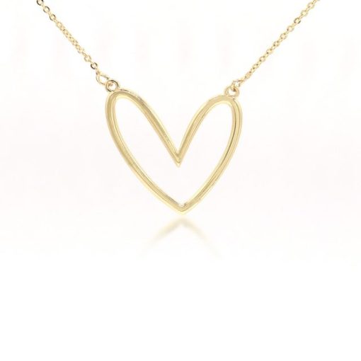 Collar chapado corazon