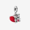 Charm colgante en plata de ley Minnie y Mickey con Amor