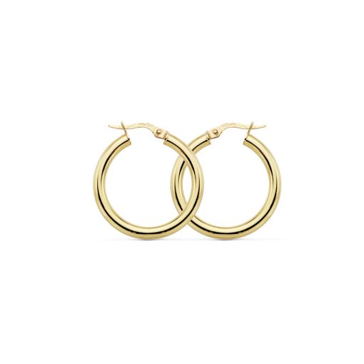 Aros Oro 18k redondo 14 x 2 mm