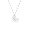 Gargantilla corazon calado personalizada plata