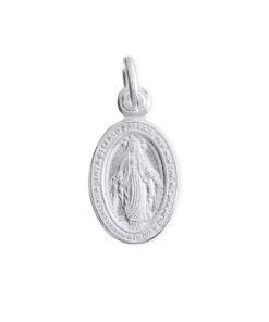 Colgante plata de ley virgen milagrosa 15mm