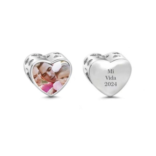 charm personalizado corazon con letra