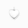 Colgante plata de ley chapado corazon 18mm