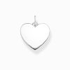 Colgante plata de ley chapado corazon 22mm