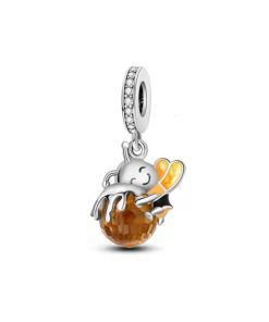 Charm plata abeja maya